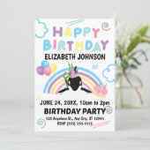 Orca Birthday Invitation in White Kaart (Staand voorkant)
