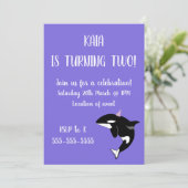 Orca Birthday Kaart (Staand voorkant)