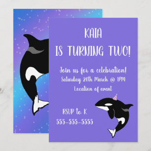 Orca Birthday Kaart
