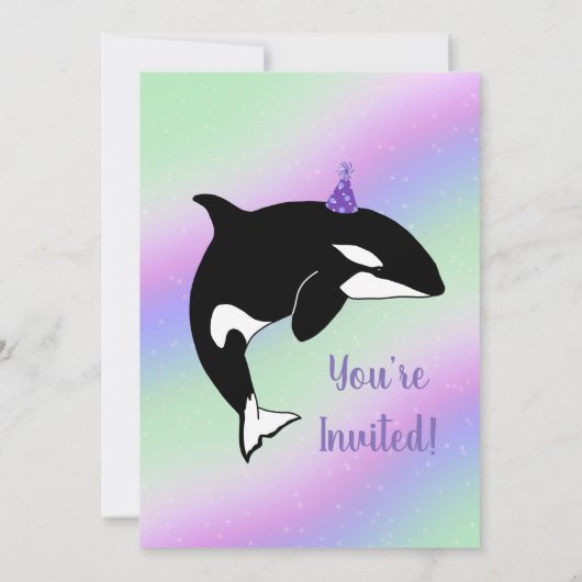 Orca Birthday Kaart (Achterkant)