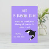 Orca Birthday Kaart (Staand voorkant)