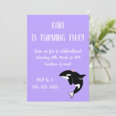 Orca Birthday Kaart (Staand voorkant)