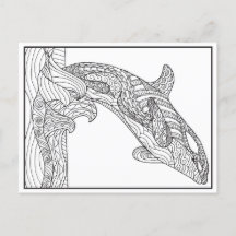 Orca Black en White Briefkaart