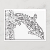Orca Black en White Briefkaart (Voorkant)