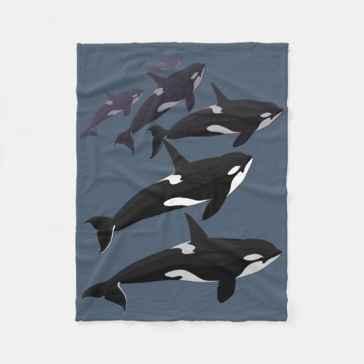 Orca Blanket Cool Killer Whale Art Fleece Blanket (Voorkant)