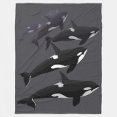Orca Blanket Cool Killer Whale Art Fleece Blanket (Voorkant)