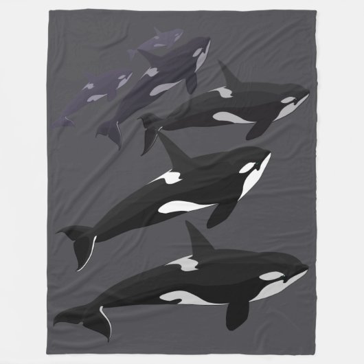 Orca Blanket Cool Killer Whale Art Fleece Blanket Deken (Voorkant)