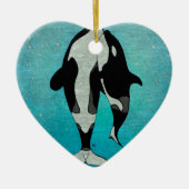 Orca Blue Keramisch Ornament (Voorkant)
