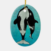 Orca Blue Keramisch Ornament (Voorkant)