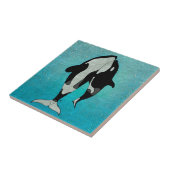 Orca Blue Tegeltje (Zijkant)