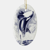 Orca Breiking Keramisch Ornament (Rechts)