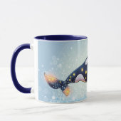Orca Cartoon Stijl levendig Kleurrijk Cute Mok (Links)
