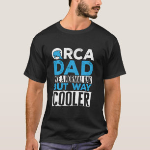 Orca Dad Graphic for Boys Mannen Dads Whale Long S T-shirt