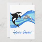 Orca & Dolphin in the Waves You've Kaart (Voorkant)