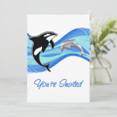 Orca & Dolphin in the Waves You've Kaart (Staand voorkant)