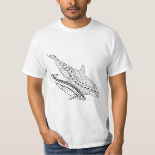 Orca en Baby Shirt voor het kleuren van volwassene