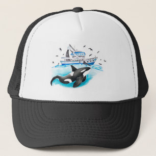 Orca en de boot trucker pet
