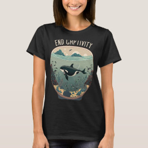 Orca End Captivity Free the Orcas Marine Protectio T-shirt