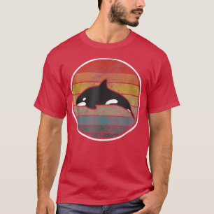 Orca Family  Retro Art, Killer Whale Family T-shirt