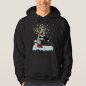 Orca Fish Xmas Tree Lighting Santa Hat Orca Christ Hoodie (Voorkant)
