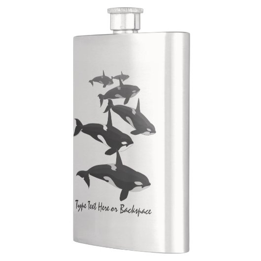 Orca Flask Custom Killer Whale Art Drink Flask Flacon (Links)