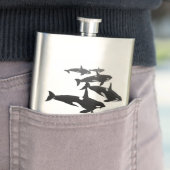Orca Flask Custom Killer Whale Art Drink Flask Flacon (Voorbeeld)