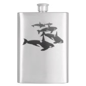 Orca Flask Custom Killer Whale Art Drink Flask Heupfles (Voorkant)