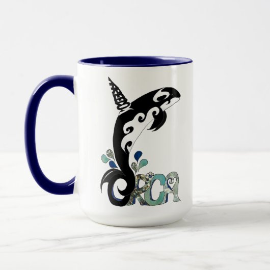 Orca Freedom Art Coffee Mok (Links)