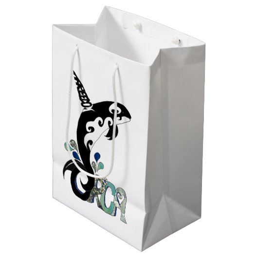 Orca Freedom Art Gift Bag Medium Cadeauzakje (Voorkant Gekanteld)