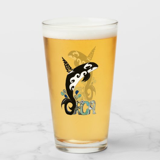 Orca Freedom Art Glass Cup Glas (Voorkant gevuld)