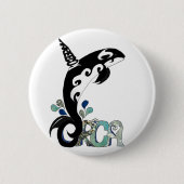 Orca Freedom Art Ronde Button 5,7 Cm (Voorkant)