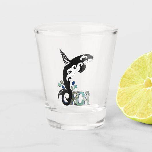 Orca Freedom Art Shot glass Glas (Voorkant)
