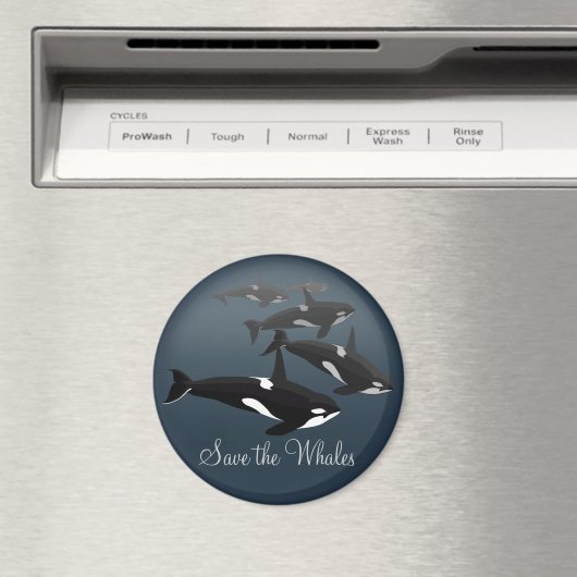 Orca Fridge Magnet Custom Killer Whale Art Magnet (Insitu (Vaatwasser))