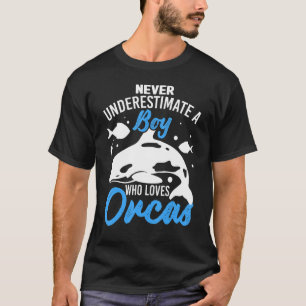 Orca Graphic voor jongens Mannen Kinder walvis 4 T-shirt