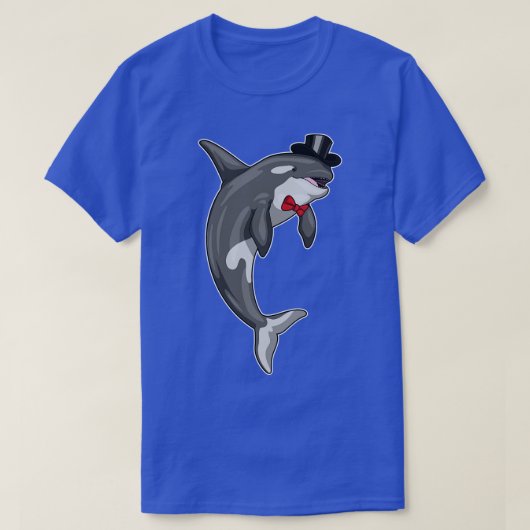 Orca Groom Cylinder Wedding T-shirt (Design voorkant)