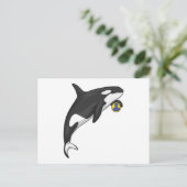 Orca Handbal speler Handbal Briefkaart (Staand voorkant)