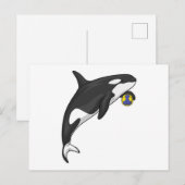Orca Handbal speler Handbal Briefkaart (Voorkant / Achterkant)