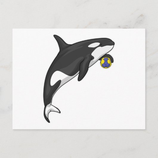 Orca Handbal speler Handbal Briefkaart (Voorkant)