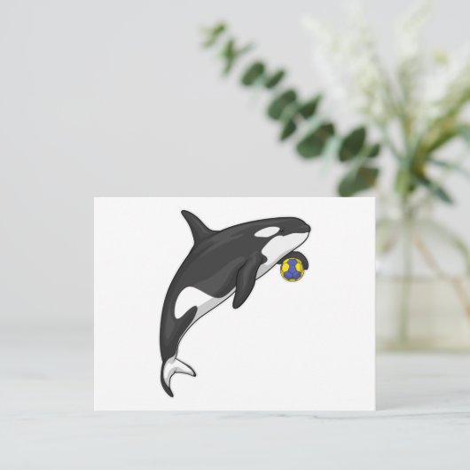 Orca Handbalspeler Handbal Briefkaart (Staand voorkant)