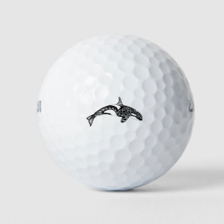 Orca - Handtekening - zwart en wit Golfballen