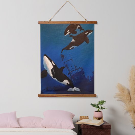 Orca Hangend Wandkleed (Slaapkamer)