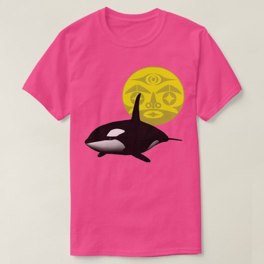 Orca in de zon t-shirt (Design voorkant)