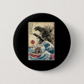 Orca in Japan Ronde Button 5,7 Cm (Voorkant)