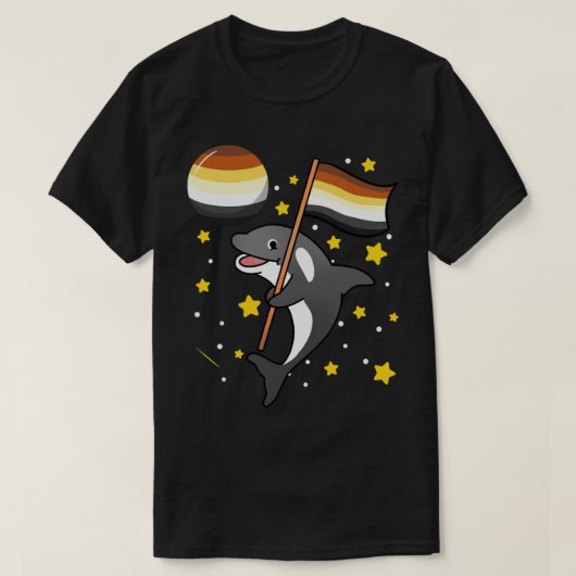 Orca In Space Gay Bear Pride Pullover Hoodie  (Design voorkant)