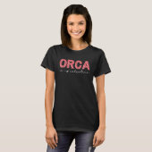 Orca Is My Valentine Heart Shape Orca Fish Valenti T-shirt (Voorkant volledig)
