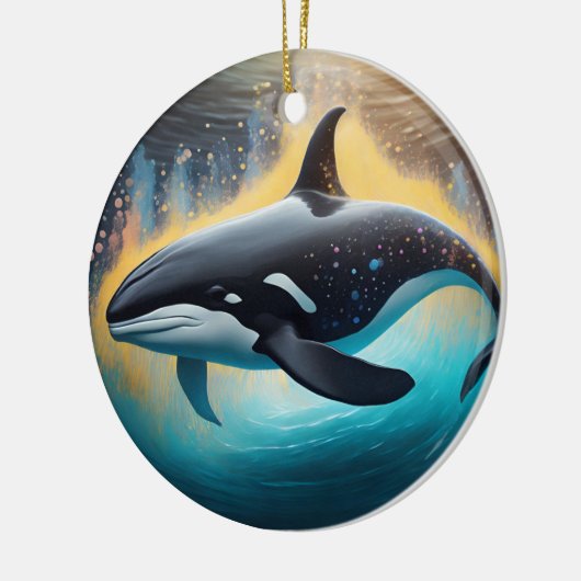 Orca Keramisch Ornament (Links)
