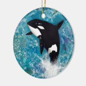 Orca Keramisch Ornament (Links)
