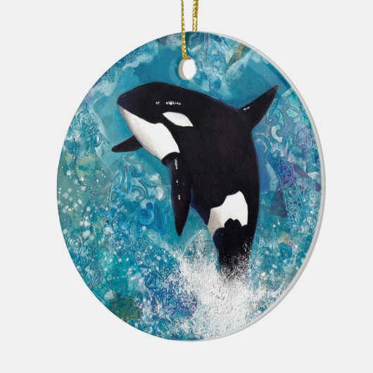 Orca Keramisch Ornament (Links)