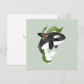Orca Kerstfeestdag Kaart (Voorkant / Achterkant)