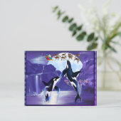 Orca Kerstmis Briefkaart (Staand voorkant)